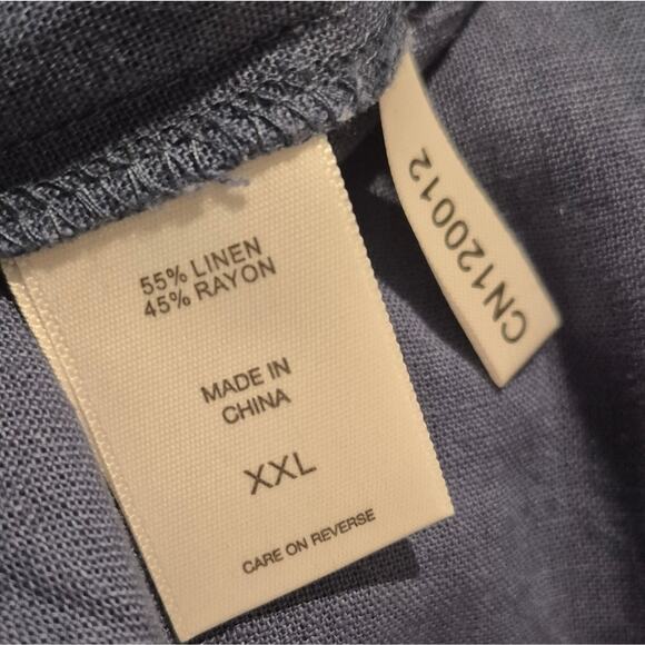 New York & Company | NWT | Blue Linen Capri Pants | XXL - Picture 7 of 8